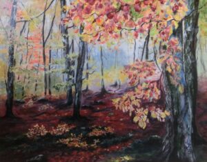 Herbstbuchen am Klosterberg 2013 Acryl 94x76cm