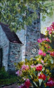 Kirche Demitz 2013 Acryl 79x50cm