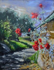 Kluges Rose I 2013 Acryl 82x65cm