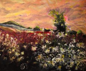 Margerithen am Putzkauer Berg 2013 62x65cm