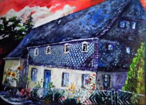 Oberlausitzer Haus 2013 Acryl 84x62cm