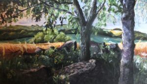 Schattenplatz im Felde 2013 Acryl 106x61cm