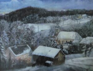 Schmöllner Winter 2021 Pastell 40x50cm