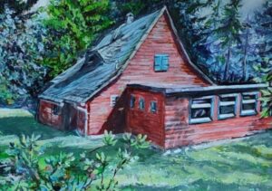 Das Waldhaus, Pastell 2025 40x50cm