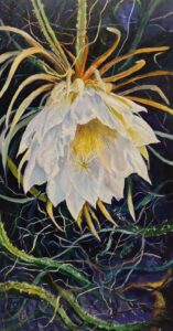 Königin der Nacht, Acryl 2025 89x60cm