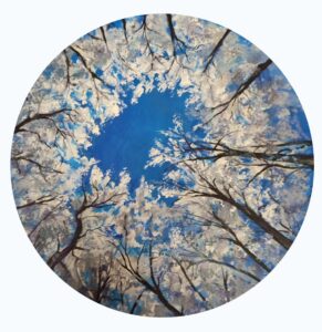 Schneerund, Acryl 2025 d65cm